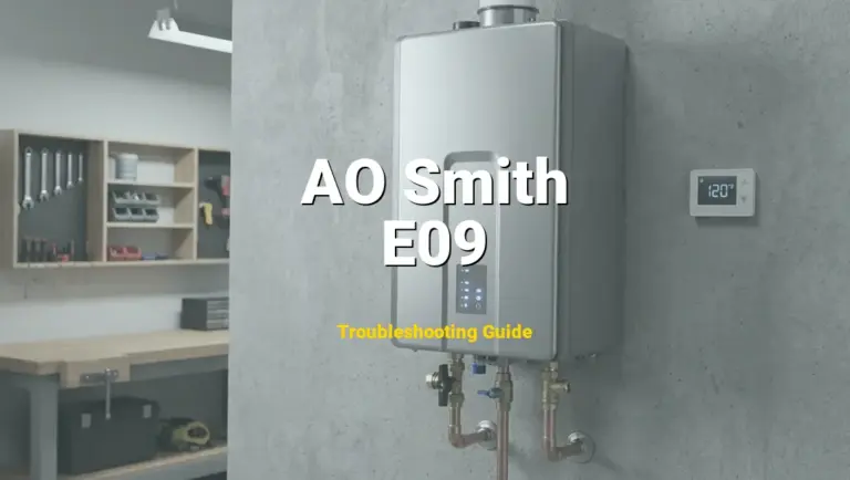 E09 Error on AO Smith Water Heater? Comprehensive Fix Guide