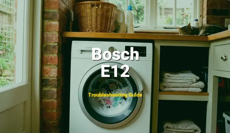 How to Fix Bosch Dishwasher Error Code E12: Temperature sensor NTC fault (Full Guide)