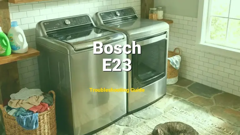 How to Fix Bosch Washer Error Code E23: Aquastop activated or leak detected (Full Guide)