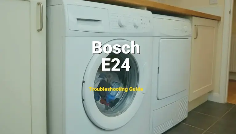 Troubleshooting Bosch Error Code E24: What It Means & How to Fix