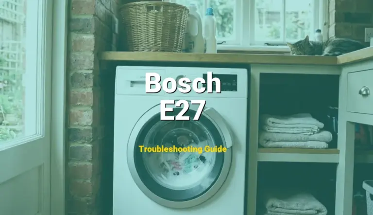 E27 Error on Bosch Washer? Comprehensive Fix Guide