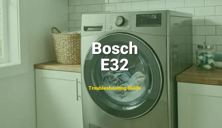 How to Fix Bosch Washer Error Code E32: Unbalanced load error (Full Guide)