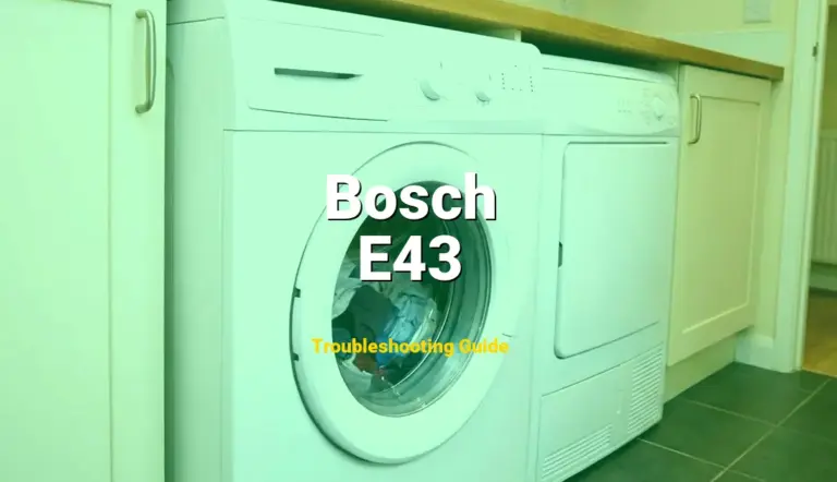 How to Fix Bosch Washer Error Code E43: Motor fault (Full Guide)