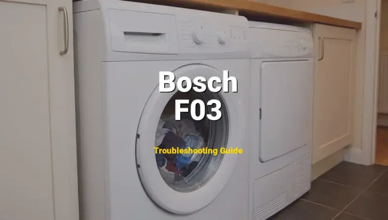 How to Fix Bosch Washer Error Code F03: Draining timeout (Full Guide)