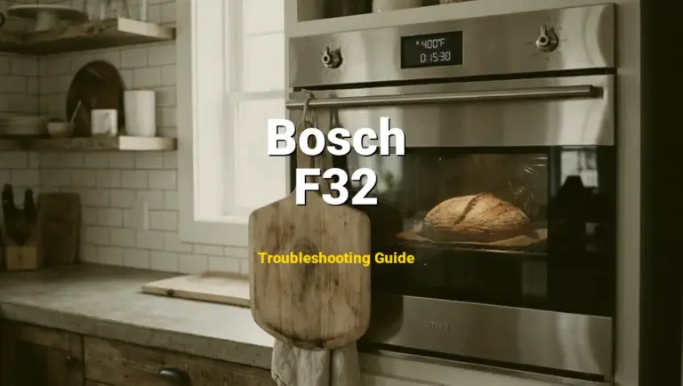 Troubleshooting Bosch Error Code F32: What It Means & How to Fix