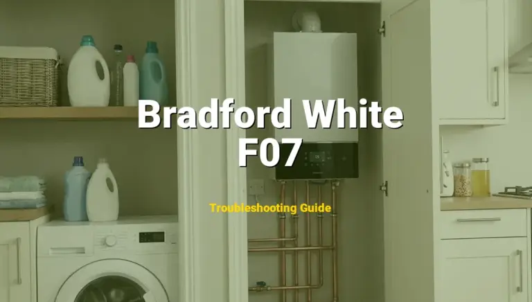How to Fix Bradford White Water Heater Error Code F07: High pressure switch error (Full Guide)