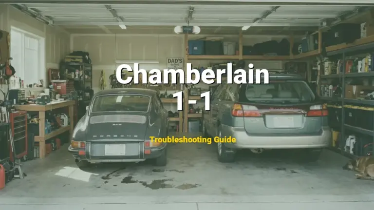 1-1 Error on Chamberlain Garage Door Opener? Comprehensive Fix Guide