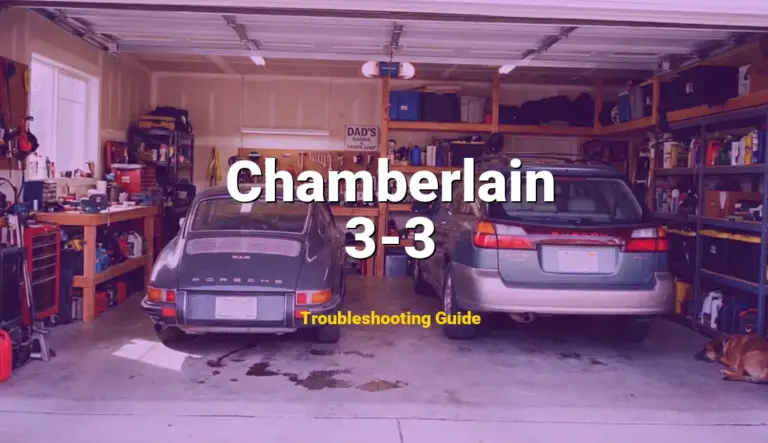 How to Fix Chamberlain Garage Door Opener Error Code 3-3: Logic board component failure (Full Guide)