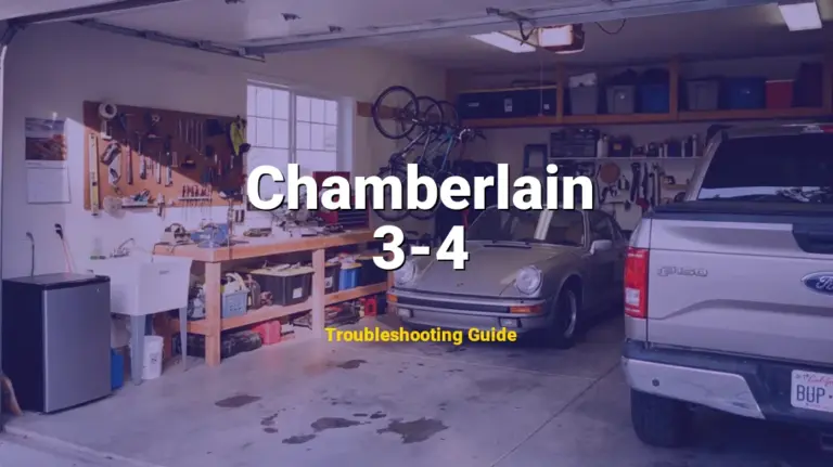 How to Fix Chamberlain Garage Door Opener Error Code 3-4: Logic board software error (Full Guide)