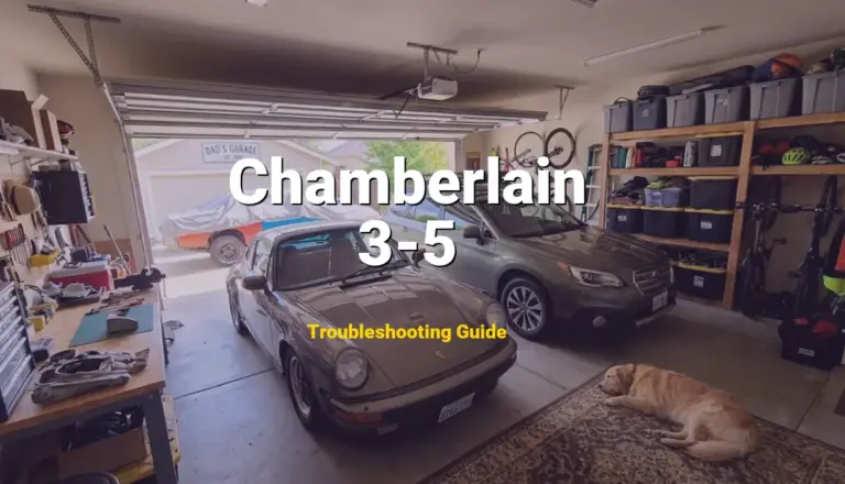 Troubleshooting Chamberlain Error Code 3-5: What It Means & How to Fix