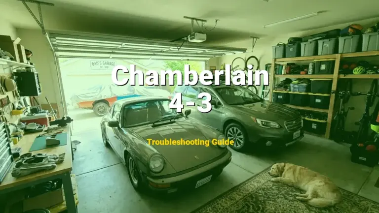 Chamberlain Garage Door Opener Error 4-3 Solved: Detailed DIY Repair