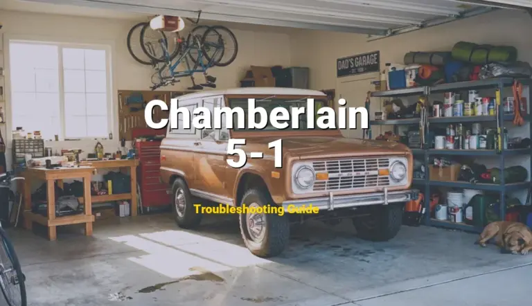 Troubleshooting Chamberlain Error Code 5-1: What It Means & How to Fix