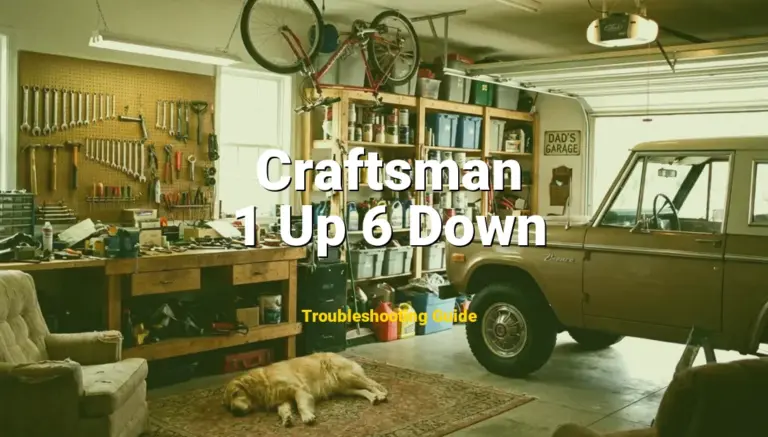 Troubleshooting Craftsman Error Code 1 Up 6 Down: What It Means & How to Fix