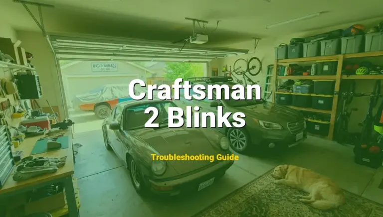 Craftsman Garage Door Opener Error 2 Blinks Solved: Detailed DIY Repair