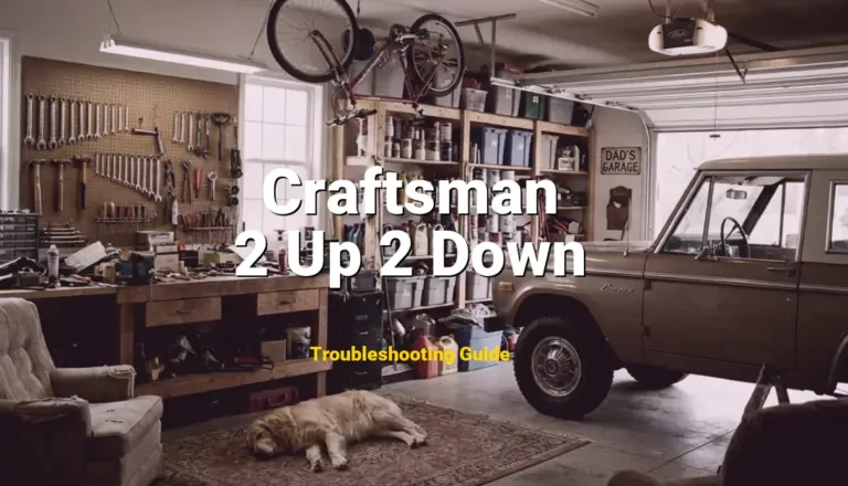 Craftsman Garage Door Opener Error 2 Up 2 Down Solved: Detailed DIY Repair