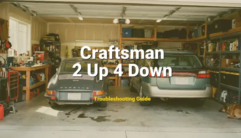 Troubleshooting Craftsman Error Code 2 Up 4 Down: What It Means & How to Fix