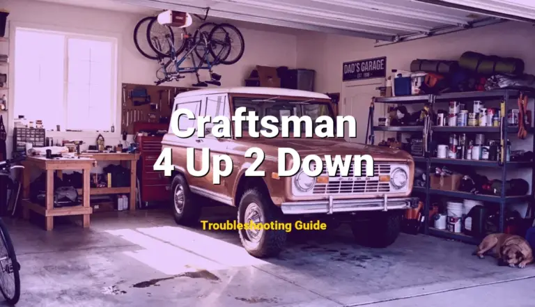 How to Fix Craftsman Garage Door Opener Error Code 4 Up 2 Down: Travel limits incorrect (Full Guide)