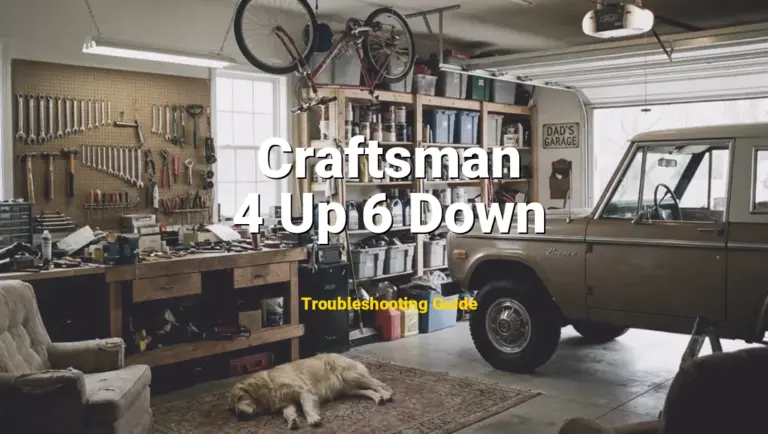 How to Fix Craftsman Garage Door Opener Error Code 4 Up 6 Down: Door reversed during closing cycle (Full Guide)