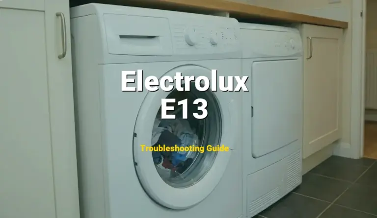 How to Fix Electrolux Washer Error Code E13: Water leak detected (Full Guide)