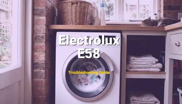 E58 Error on Electrolux Washer? Comprehensive Fix Guide