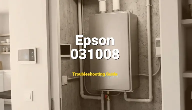 Troubleshooting Epson Error Code 031008: What It Means & How to Fix