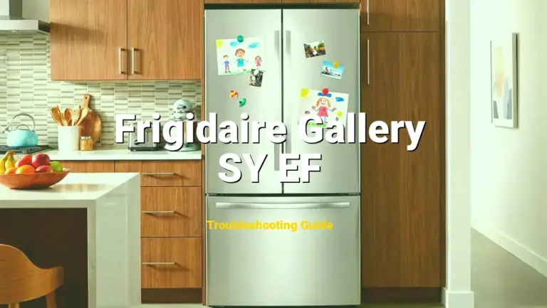 Frigidaire Gallery Refrigerator Error SY EF Solved: Detailed DIY Repair