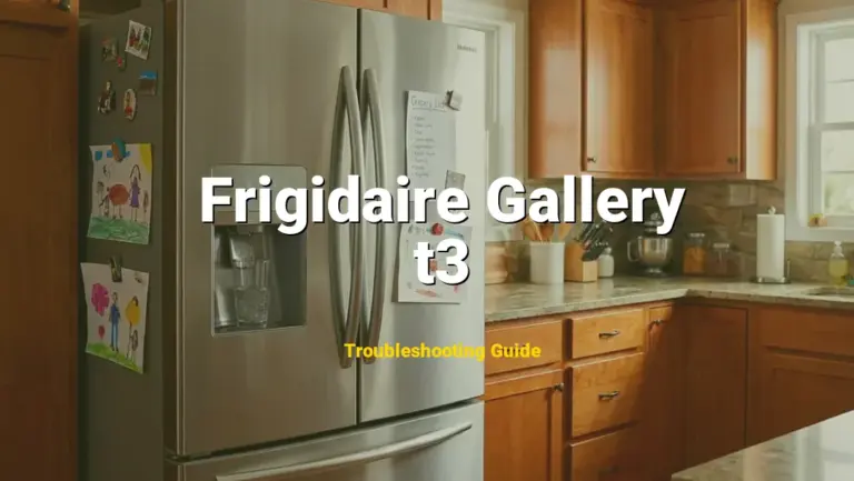 t3 Error on Frigidaire Gallery Refrigerator? Comprehensive Fix Guide