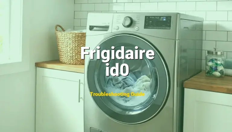 id0 Error on Frigidaire Dishwasher? Comprehensive Fix Guide