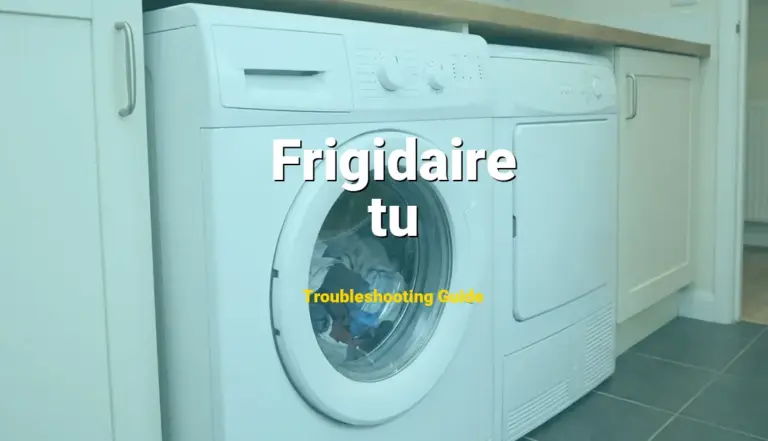 How to Fix Frigidaire Dishwasher Error Code tu: Turbidity sensor failure (Full Guide)