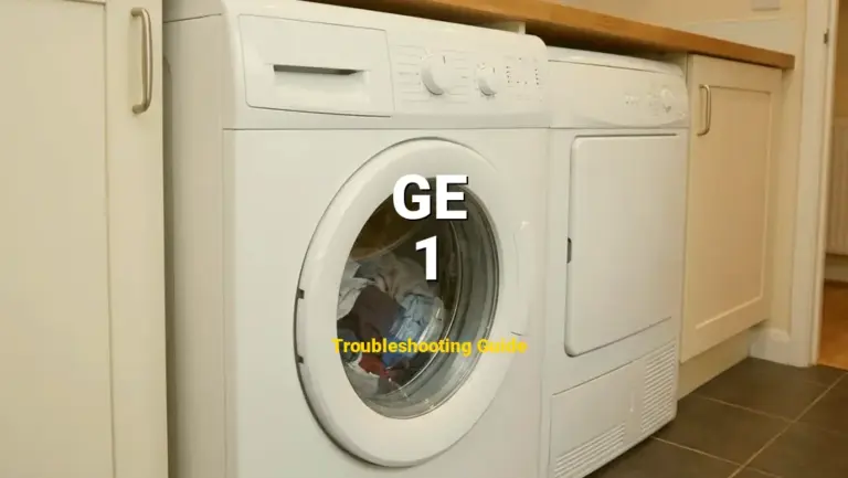 1 Error on GE Washer? Comprehensive Fix Guide