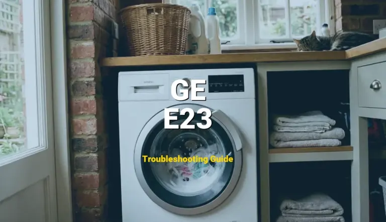 How to Fix GE Washer Error Code E23: Drain Timeout (Full Guide)