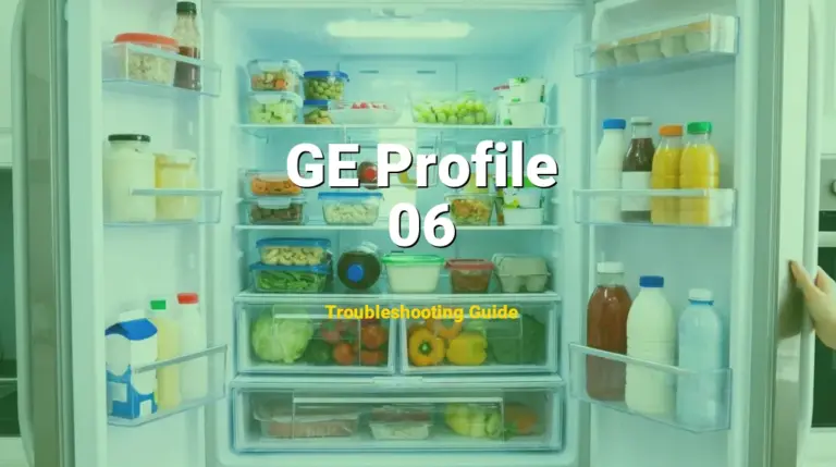 GE Profile Refrigerator Error 06 Solved: Detailed DIY Repair