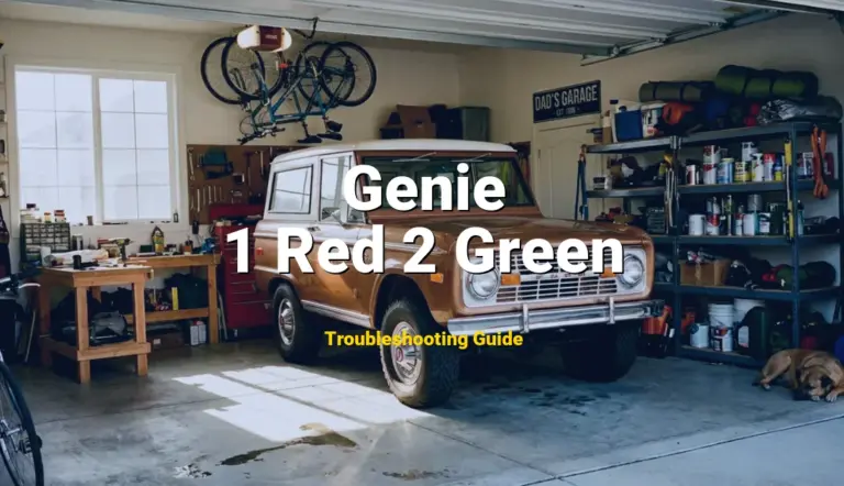 1 Red 2 Green Error on Genie Garage Door Opener? Comprehensive Fix Guide