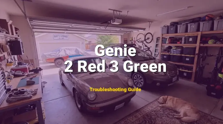 2 Red 3 Green Error on Genie Garage Door Opener? Comprehensive Fix Guide