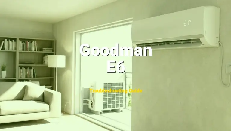 Goodman Furnace Error E6 Solved: Detailed DIY Repair