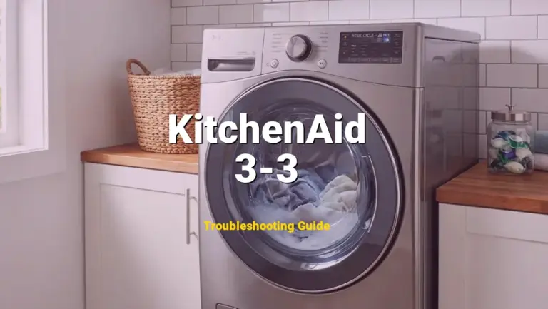KitchenAid Dishwasher Error 3-3 Solved: Detailed DIY Repair