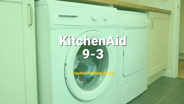 KitchenAid Dishwasher Error 9-3 Solved: Detailed DIY Repair