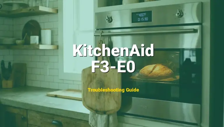 KitchenAid Oven Error F3-E0 Solved: Detailed DIY Repair