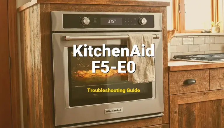 Troubleshooting KitchenAid Error Code F5-E0: What It Means & How to Fix