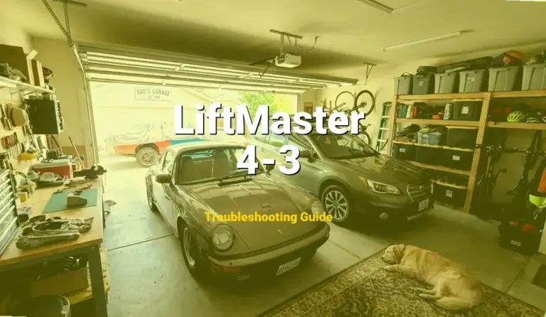 Troubleshooting LiftMaster Error Code 4-3: What It Means & How to Fix