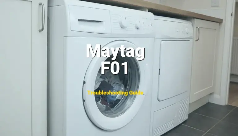 Troubleshooting Maytag Error Code F01: What It Means & How to Fix