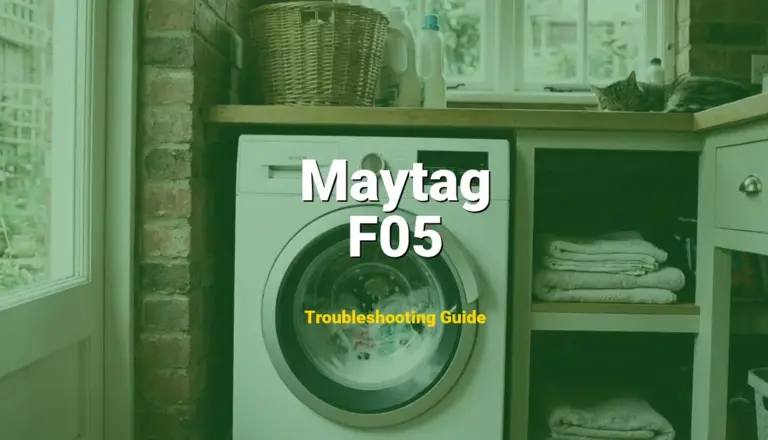 How to Fix Maytag Washer Error Code F05: Water Temperature Sensor Error (Full Guide)