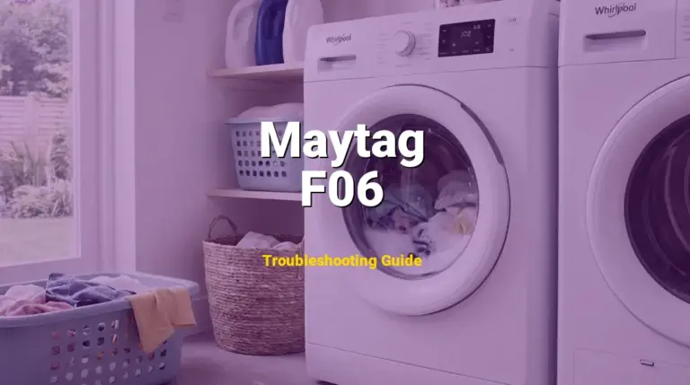 F06 Error on Maytag Washer? Comprehensive Fix Guide