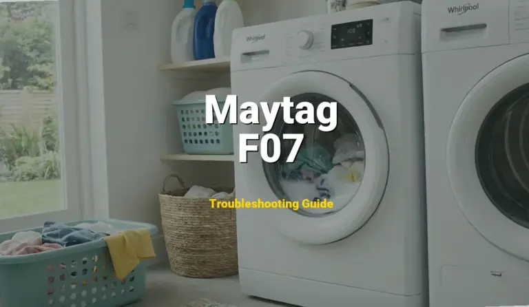 F07 Error on Maytag Washer? Comprehensive Fix Guide
