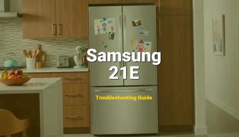 How to Fix Samsung Refrigerator Error Code 21E: Freezer Fan Error (Full Guide)