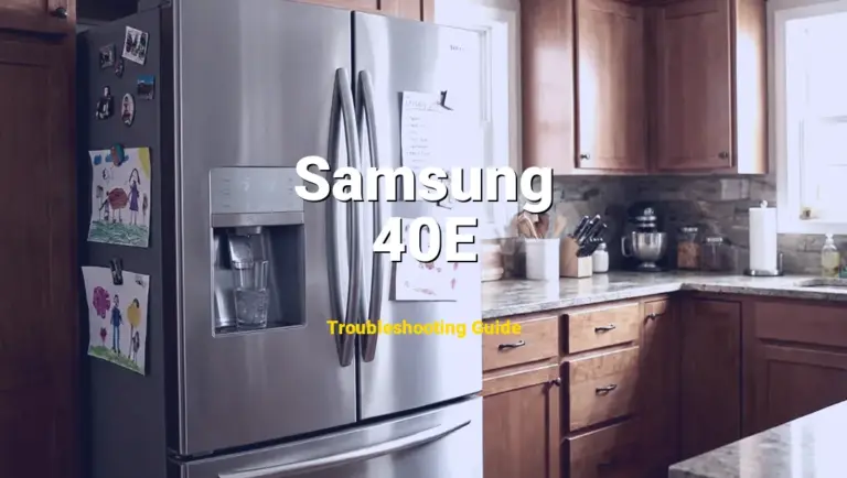 Samsung Refrigerator Error 40E Solved: Detailed DIY Repair