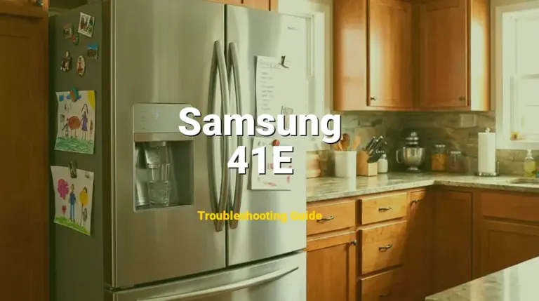 41E Error on Samsung Refrigerator? Comprehensive Fix Guide