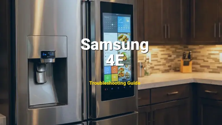How to Fix Samsung Refrigerator Error Code 4E: Freezer Defrost Sensor Error (Full Guide)
