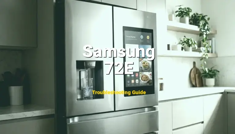 How to Fix Samsung Refrigerator Error Code 72E: Fridge Sensor High/Low Error (Full Guide)