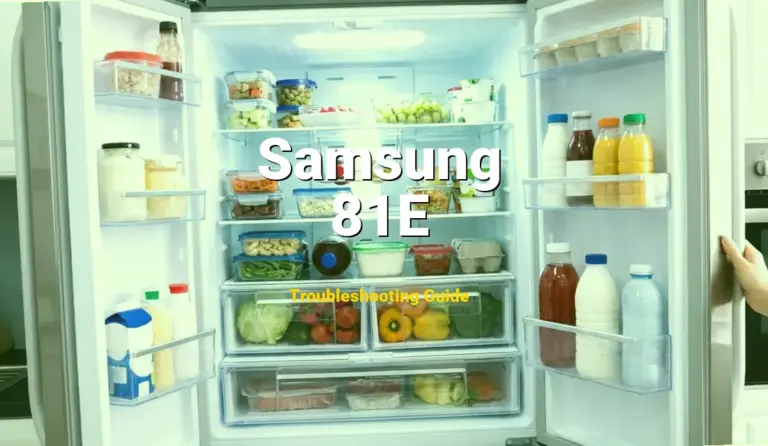 81E Error on Samsung Refrigerator? Comprehensive Fix Guide